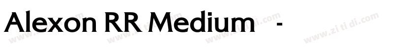 Alexon RR Medium下载字体转换